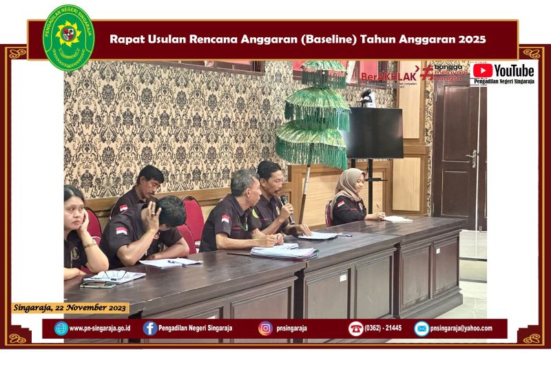 Rapat Usulan Rencana Anggaran Baseline Tahun Anggaran 2025 Pn